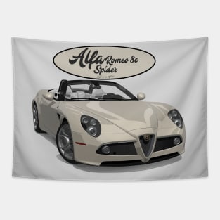 ALFA ROMEO 8C SPIDER White Tapestry