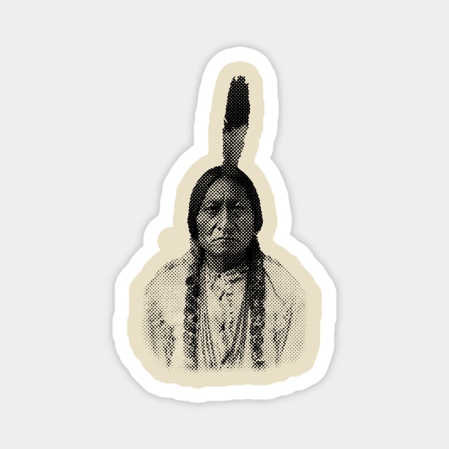 Sitting Bull Magnet by stustolz