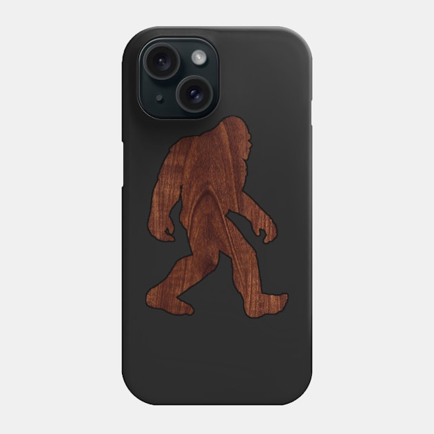 Bigfoot - Woodgrain Phone Case by  The best hard hat stickers 