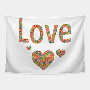 Love with hearts Tapestry