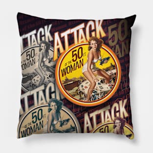 Classic 50s science fiction v2 Pillow