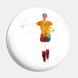 Soccer Player Girl Pin