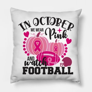 In October We Wear Pink Pillow