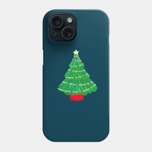 Traditional Christmas Tree with Twinkle Lights Phone Case