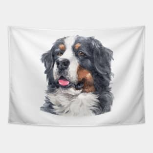 Bernese Mountain Dog Watercolor Art Tapestry