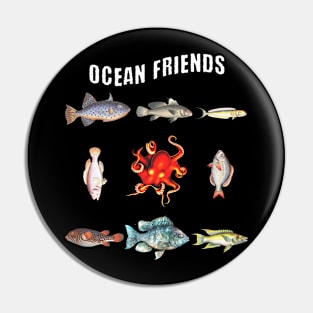 Fish and Friends Pin