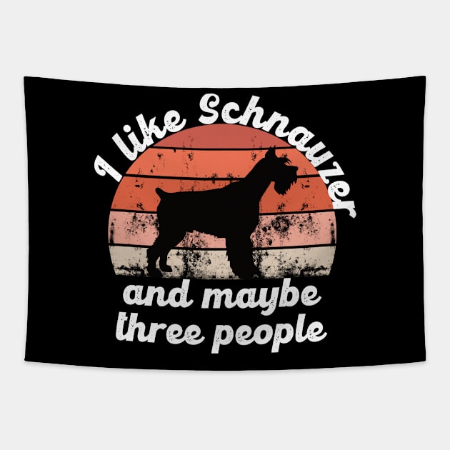 i like schnauzer and maybe three people Tapestry by hatem