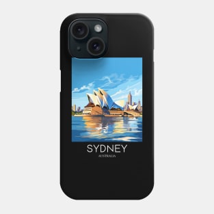 A Pop Art Travel Print of Sydney - Australia Phone Case