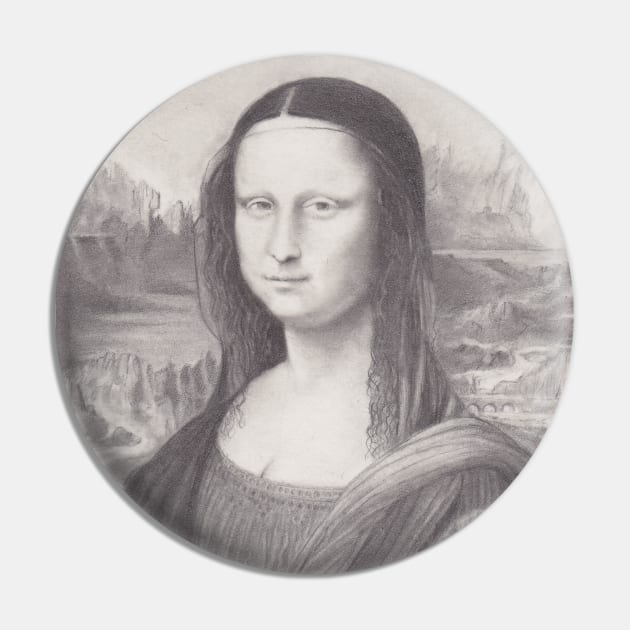 The Mona Lisa Tee Pin by pencilartist