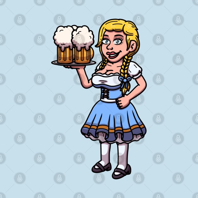 Oktoberfest Girl With Beer by TheMaskedTooner