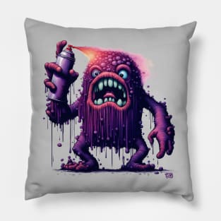 Spray Paint Monster - Graffiti Street Art Pillow