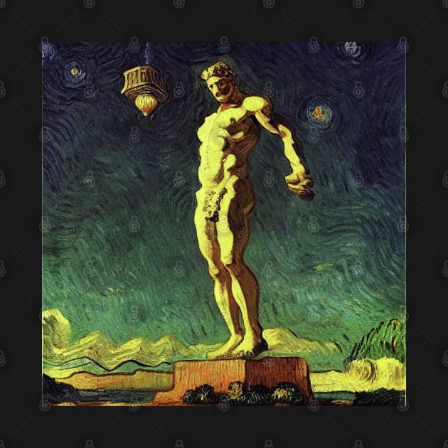 Colossus of Rhodes in Van Gogh's style by Classical