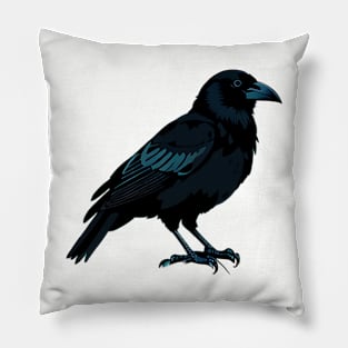 Side Profile of a Raven Pillow