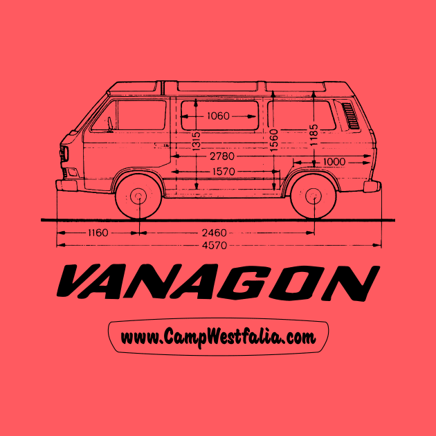 Vanagon Technical Drawing, light by CampWestfalia