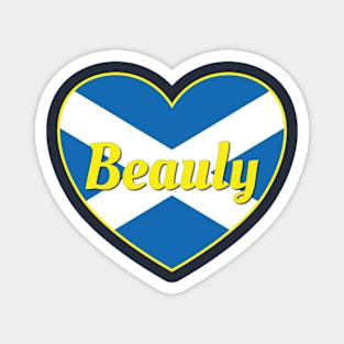 Beauly Scotland UK Scotland Flag Heart Magnet