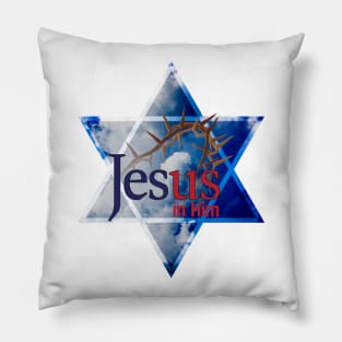 Jesus in Him with Star of David Pillow