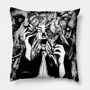 Suppression and expectation - Gothic Dark art Pillow