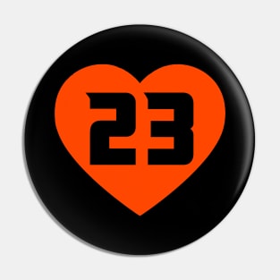 Anaheim Ducks Number 23 Mason McTavish Orange Heart Pin