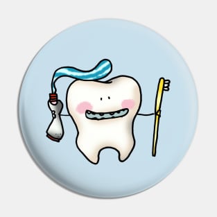 funny tooth cartoon Pin