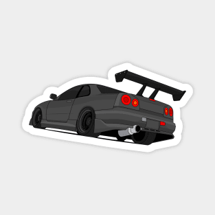 SKYLINE GTR R34 DARK-GREY Magnet