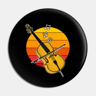 Cello Summer Festival Cellist String Musician Pin