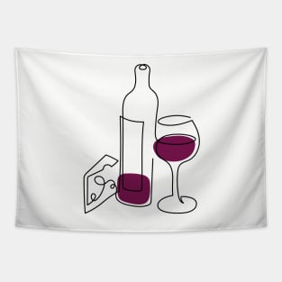 Red wine & cheese Tapestry