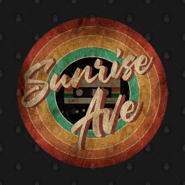 Sunrise Ave Vintage Circle Art by antongg