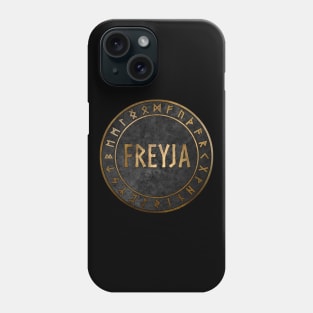 Freyja Norse Goddess with Viking Runes Phone Case