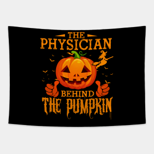 Mens The CHEF Behind The Pumpkin T shirt Funny Halloween T Shirt_PHYSICIAN Tapestry