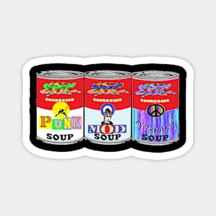 punk,mod,psychodelic  Pop Art Soup Magnet