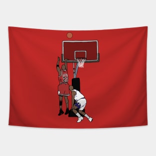 Michael Jordan The Last Shot Tapestry