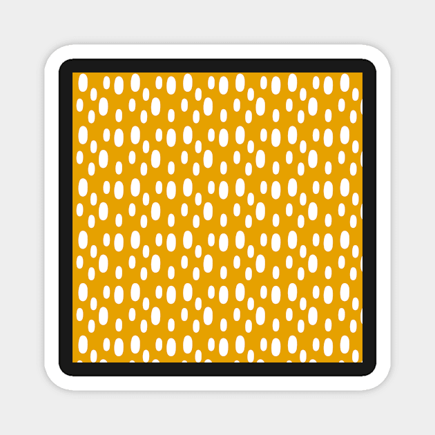Yellow pattern with white spots Magnet by bigmoments