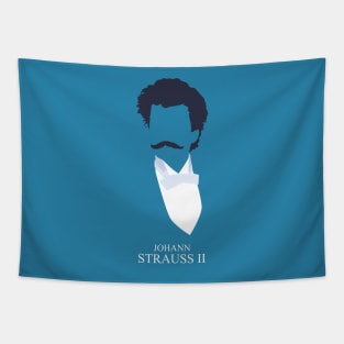 Johann Strauss II - Minimalist Portrait Tapestry