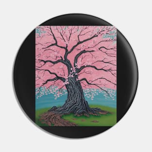 Ukiyo-e Japanese Art - Cherry Blossom Tree in Full Bloom Pin