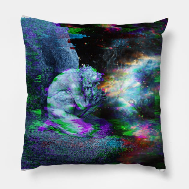 Pluto - Canto VII - [glitch] Pillow by RAdesigns
