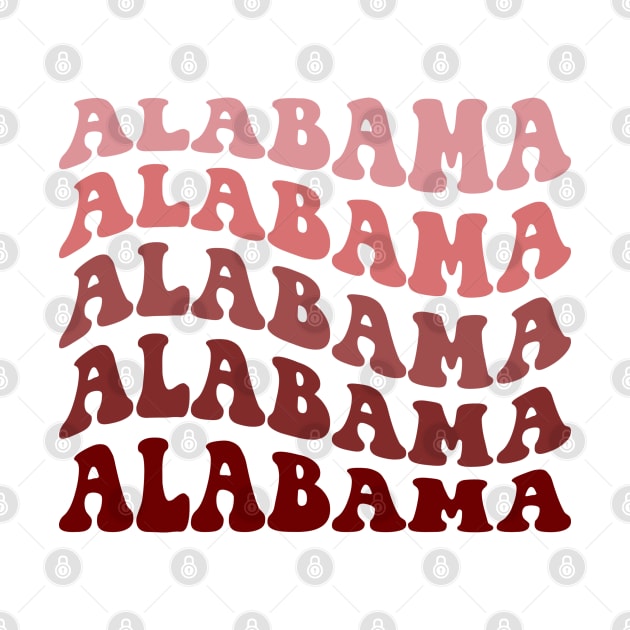 University of Alabama retro wave font by Violet Ray Design