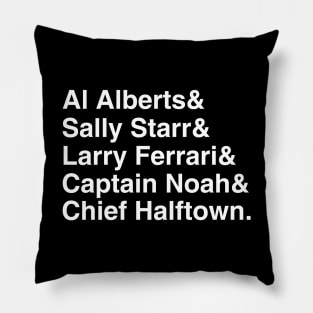 Philly TV Stars List Pillow