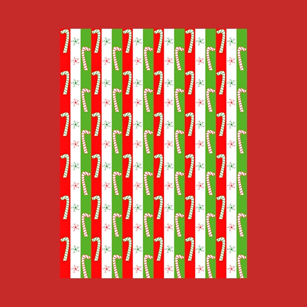 CHRISTMAS Candy Cane Stripes by SartorisArt1