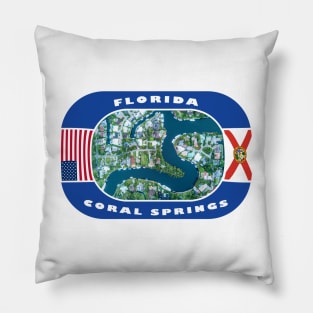 Florida, Coral Springs City, USA Pillow