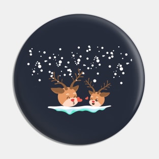 Christmas cute reindeer Pin