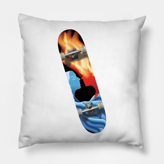 Fire and Ice Pillow by traditionation