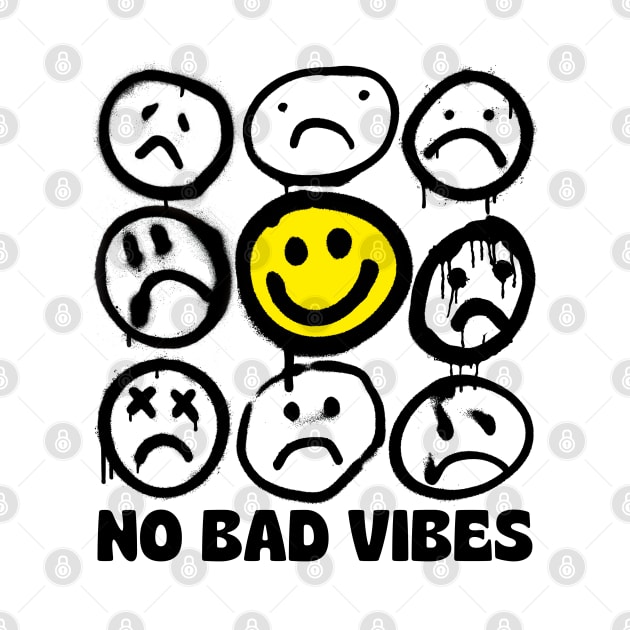 Emoji Smiling Graffiti No Bad Vibes by Creative Style