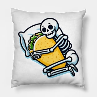 skeleton hug Taco Pillow