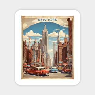 New York City United States of America Tourism Vintage Magnet