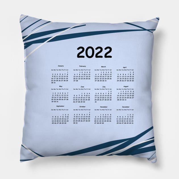 Calendar 2022. Planning business, design modern Pillow by grafinya