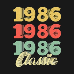 Vintage Retro 1986 34 Years Old 34th Birthday Gift T-Shirt