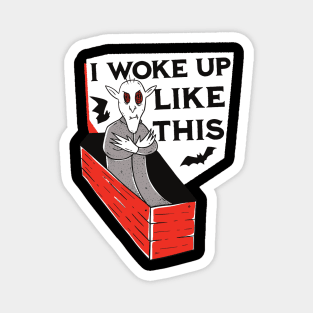 I woke up like this - Funny Halloween Costume Gift Magnet