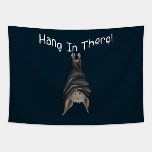 Hang In There Cute Chilling Upside-Down Hanging Bat Tapestry