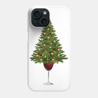 Wine Lovers Christmas Tree Phone Case