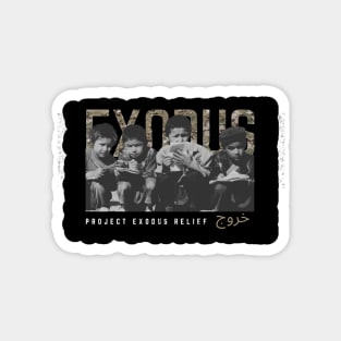 Exodus camo Afghan children (back design, dark background) Magnet